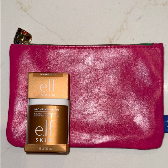 Ipsy Small Makeup Bag w/ E.L.F Bronzing Drops - Picture 1 of 3